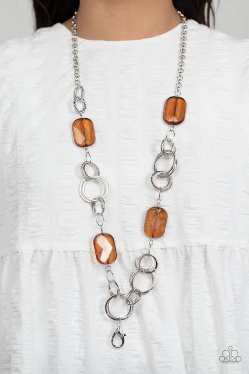 Stained Glass Glamour - Brown Lanyard