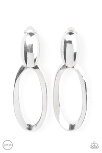 Thumbnail for Pull OVAL! - Silver Clip-On Earring