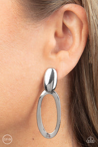 Thumbnail for Pull OVAL! - Silver Clip-On Earring